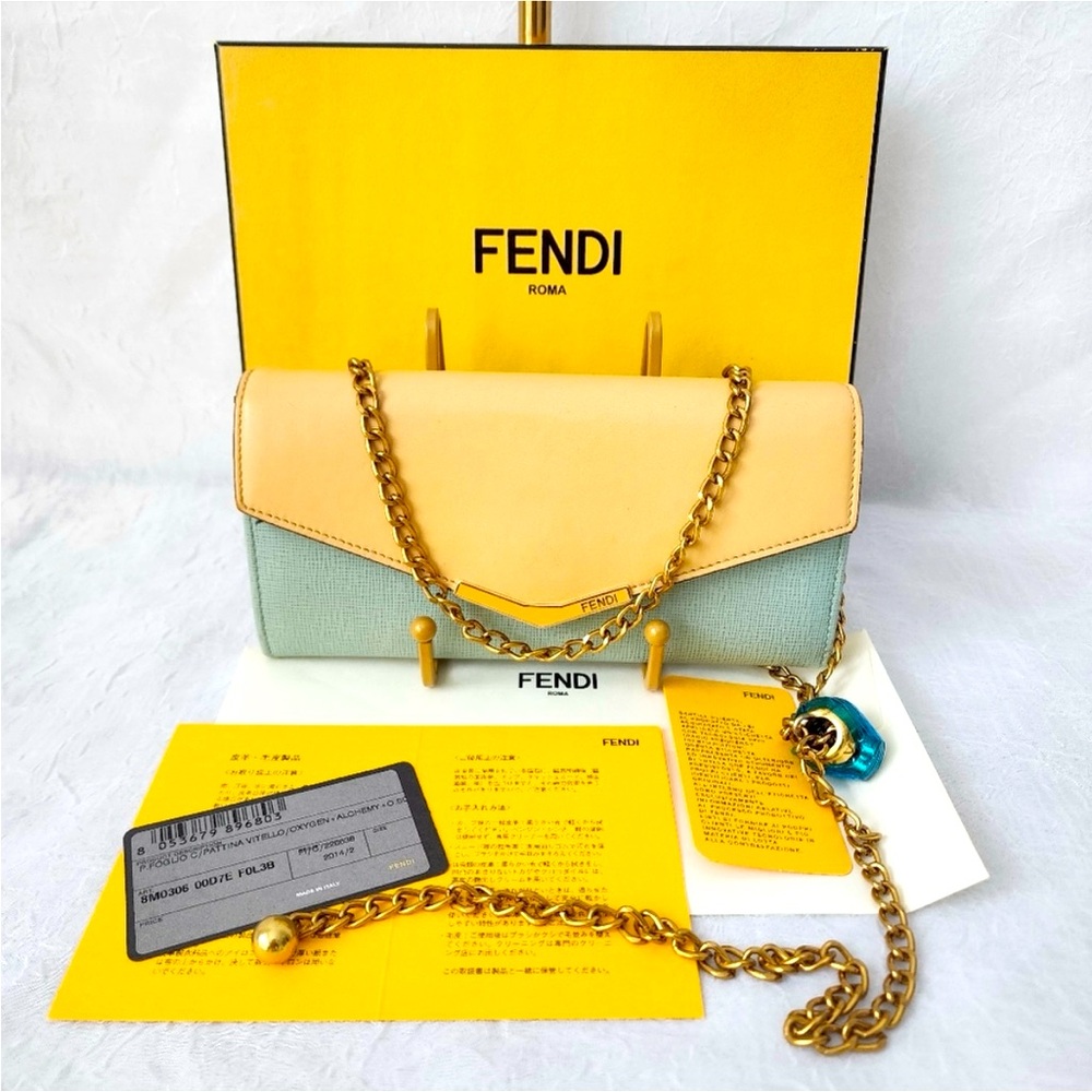 Fendi Elite 2jour Continental Wallet (chain not included)